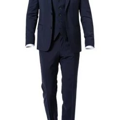 OSCAR JACOBSON Anzug 30504158+442+5374158/220 Anzug mit Weste, Wolle, Blau
