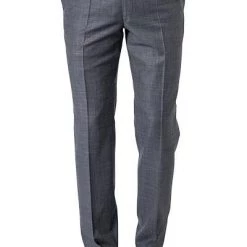 EDUARD DRESSLER Hose Jeff 00720/3B25/41 Shaped Fit, Schurwolle Super110, Dunkelblau meliert, Graublau