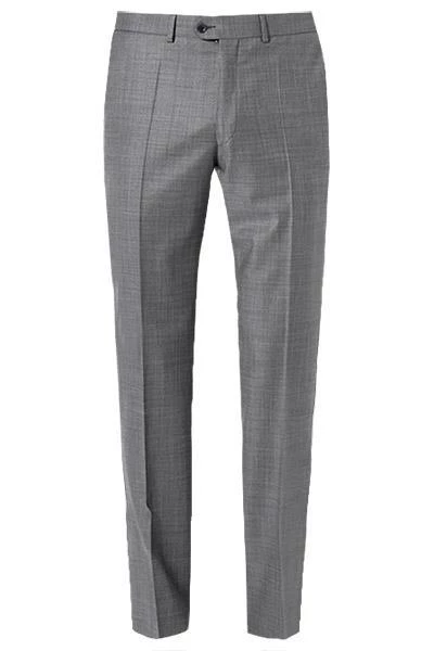 EDUARD DRESSLER Hose Jeff 00720/3B25/15 Shaped Fit, Schurwolle Super110, Grau meliert, Grau 4 EDUARD DRESSLER Hose Jeff 00720/3B25/15 Shaped Fit, Schurwolle Super110, Grau meliert, Grau – Bild 2