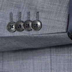 EDUARD DRESSLER Anzug 00720/6B01+3B25/41 Shaped Fit, Schurwolle Super110, Graublau meliert, Graublau -Anzüge & Westen Schritte 348796 norm4