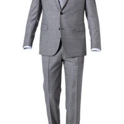 EDUARD DRESSLER Anzug 00720/6B01+3B25/15 Shaped Fit, Schurwolle Super110, Grau meliert, Grau