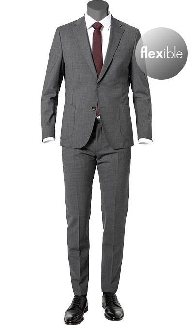 Windsor Anzug Garon/Santio 30021716+717/025 Anzug Garon-Santio, Shaped Fit, Schurwoll-Stretch, Grau meliert, Grau 3 Windsor Anzug Garon/Santio 30021716+717/025 Anzug Garon-Santio, Shaped Fit, Schurwoll-Stretch, Grau meliert, Grau