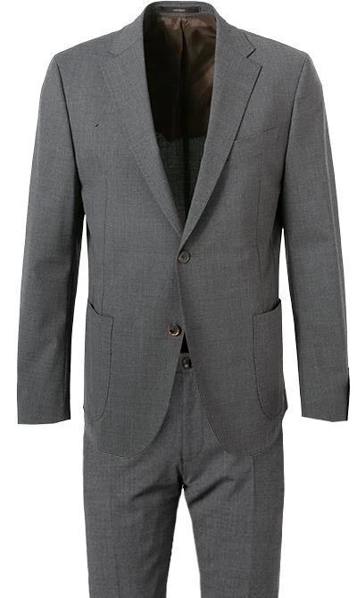 Windsor Anzug Garon/Santio 30021716+717/025 Anzug Garon-Santio, Shaped Fit, Schurwoll-Stretch, Grau meliert, Grau 4 Windsor Anzug Garon/Santio 30021716+717/025 Anzug Garon-Santio, Shaped Fit, Schurwoll-Stretch, Grau meliert, Grau – Bild 2
