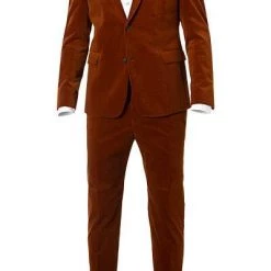 Strellson Anzug Alzer/Luc 30024162+30024163/823 Anzug Alzer-Luc, Slim Fit, Cord, Rostbraun