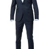 JOOP! Anzug Damon/Gun 30024804+30024806/420 Anzug Damon-Gun, Extra Slim Fit, Schurwoll-Stretch, Dunkelblau meliert, Dunkelblau