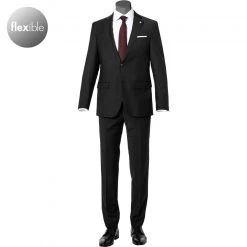 Pierre Cardin Anzug 52253+72240/810/14001/2000 Regular Fit, Schurwoll-Stretch Futureflex, Schwarz