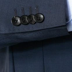 Windsor Anzug Garon/Santio 30021716+30021717/410 Anzug Garon-Santio, Shaped Fit, Schurwoll-Stretch, Dunkelbau meliert, Dunkelblau -Anzüge & Westen Schritte 353279 norm4