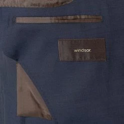 Windsor Anzug Garon/Santio 30021716+30021717/410 Anzug Garon-Santio, Shaped Fit, Schurwoll-Stretch, Dunkelbau meliert, Dunkelblau -Anzüge & Westen Schritte 353279 norm6