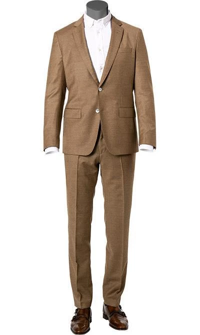 BOSS Anzug Hartlay-Giro 50438515+510/262 Slim Fit, Schurwoll-Stretch, Beige meliert, Beige 4 BOSS Anzug Hartlay-Giro 50438515+510/262 Slim Fit, Schurwoll-Stretch, Beige meliert, Beige – Bild 2
