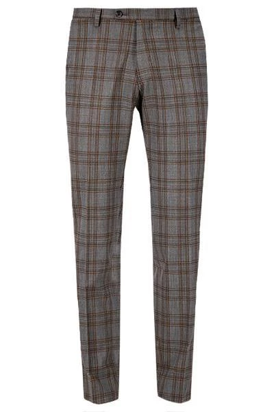 CG Hose Cole 02-006S3/230043/82 Slim Fit, Viskose-Stretch, Stahlgrau-braun kariert , Stahlgrau-braun 4 CG Hose Cole 02-006S3/230043/82 Slim Fit, Viskose-Stretch, Stahlgrau-braun kariert , Stahlgrau-braun – Bild 2