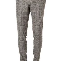 Carl Gross Hose Tomte 02-003S3/139333/71 Modern Fit, Wolle, Braun kariert, Braun