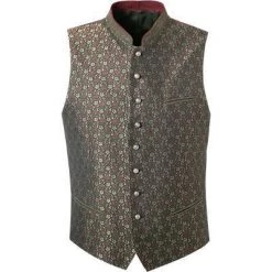 Schneiders Trachtenweste Henri 327/2102/6162 Mikrofaser-Baumwolle, Oliv gemustert, Oliv
