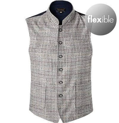 Pierre Cardin Weste Gui 97346/000/15409/7700 Wolle, Taupe kariert, Taupe 4 Pierre Cardin Weste Gui 97346/000/15409/7700 Wolle, Taupe kariert, Taupe – Bild 2