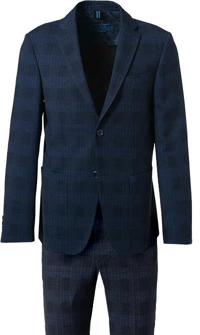 Pierre Cardin Anzug 42288+72534/810/14269/3200 Modern Fit, Mikrofaser, Blau kariert, Blau 5 Pierre Cardin Anzug 42288+72534/810/14269/3200 Modern Fit, Mikrofaser, Blau kariert, Blau – Bild 3