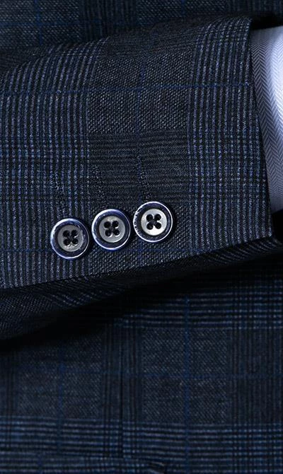 Pierre Cardin Anzug 42288+72534/810/14269/3200 Modern Fit, Mikrofaser, Blau kariert, Blau 7 Pierre Cardin Anzug 42288+72534/810/14269/3200 Modern Fit, Mikrofaser, Blau kariert, Blau – Bild 5