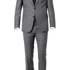Carl Gross Anzug 90-0S0/325062+339593/81 Modern Fit, Schurwolle Super110, Grau meliert, Grau