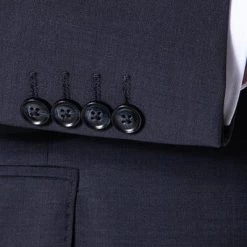 bugatti Anzug 99801/793000+780200+788300/390 Anzug mit Weste, Modern Fit, Merinowolle, Marineblau, Marine -Anzüge & Westen Schritte 359306 norm5