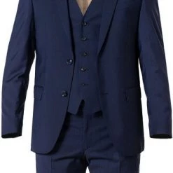 bugatti Anzug 99801/793000+788300+780200/380 Anzug mit Weste, Modern Fit, Merinowolle, Nachtblau -Anzüge & Westen Schritte 359307 norm2