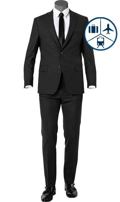 Carl Gross Anzug 00-071S0/147921+24/83 Modern Fit, Woll-Stretch, Graphit meliert, Graphit 4 Carl Gross Anzug 00-071S0/147921+24/83 Modern Fit, Woll-Stretch, Graphit meliert, Graphit – Bild 2