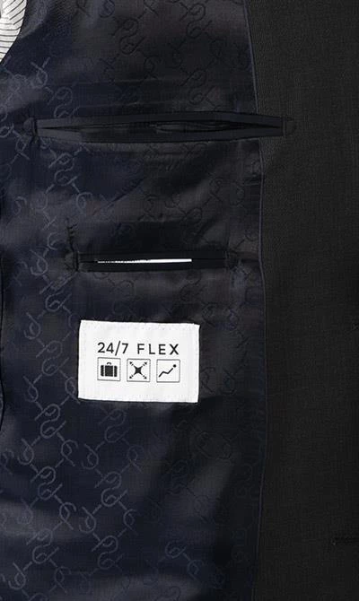 Carl Gross Anzug 00-071S0/147921+24/83 Modern Fit, Woll-Stretch, Graphit meliert, Graphit 9 Carl Gross Anzug 00-071S0/147921+24/83 Modern Fit, Woll-Stretch, Graphit meliert, Graphit – Bild 7