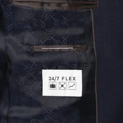 Carl Gross Anzug 00-071S0/147921+24/63 Modern Fit, Woll-Stretch, Dunkelblau meliert, Dunkelblau -Anzüge & Westen Schritte 359547 norm6