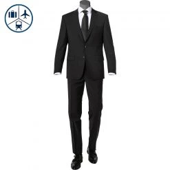 Carl Gross Anzug 30-031S0/325031+338343/83 Reise-Anzug, Regular Fit, Schurwoll-Stretch, Graphit