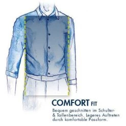 OLYMP Hemd Luxor Comfort Fit 0294/65/00 Baumwolle, Weiß -Anzüge & Westen Schritte 36180 norm3