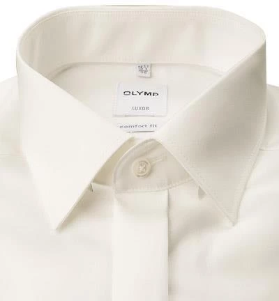 OLYMP Hemd Luxor Comfort Fit 0294/65/21 Popeline, Champagner, Beige 4 OLYMP Hemd Luxor Comfort Fit 0294/65/21 Popeline, Champagner, Beige – Bild 2