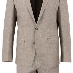 ROY ROBSON 000041091057400+001041091056500/A250 Anzug, Slim Fit, Leinen, Beige meliert, Beige -Anzüge & Westen Schritte 362237 norm2