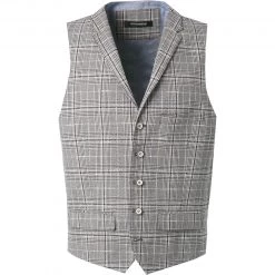 ROY ROBSON Weste 005045021708300/H050 Baumwolle-Leinen, Hellgrau kariert, Hellgrau