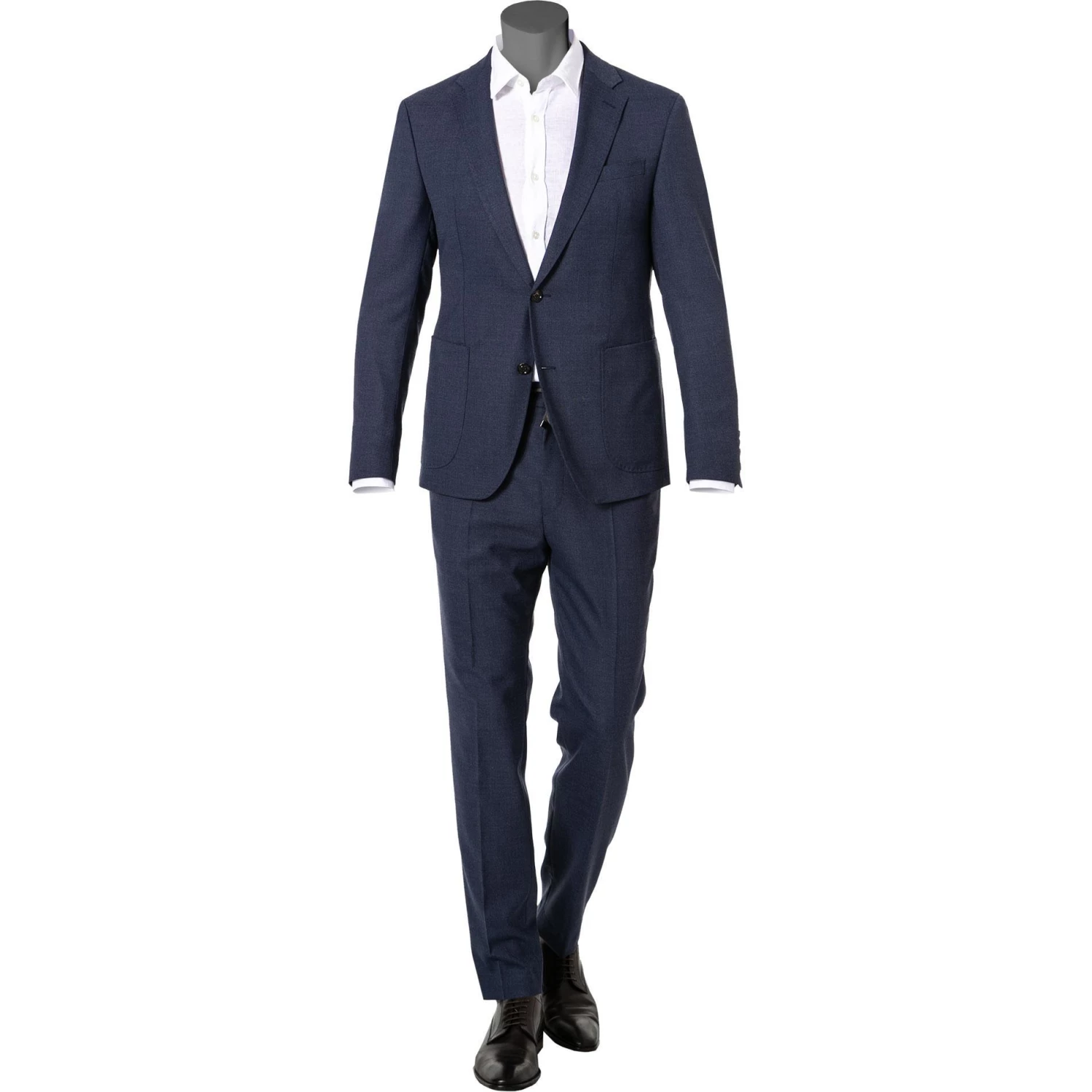 JOOP! Anzug Hustle-Bax 30025700+701/410 Slim Fit, Woll-Stretch, Dunkelblau meliert, Dunkelblau 3 JOOP! Anzug Hustle-Bax 30025700+701/410 Slim Fit, Woll-Stretch, Dunkelblau meliert, Dunkelblau