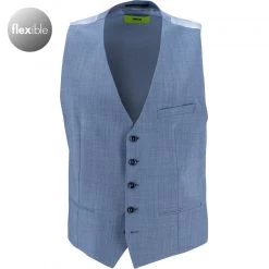 CINQUE Weste Cimonopoli 2639-1543/66 Schurwoll-Stretch, Blau meliert, Blau