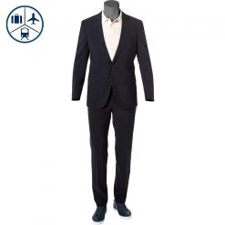 BOSS Anzug Herrel-Grace 50450514/402 Reise-Anzug Herrel-Grace, Slim Fit, Schurwoll-Stretch, Dunkelblau