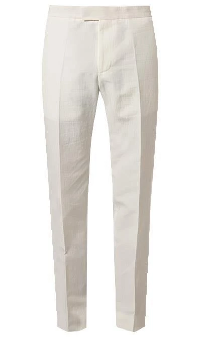 Strellson Anzug Askan-Luv 30027220+221/103 Smoking Askan-Luv, Slim Fit, Baumwoll-Leinen, Ecru, Wollweiß 10 Strellson Anzug Askan-Luv 30027220+221/103 Smoking Askan-Luv, Slim Fit, Baumwoll-Leinen, Ecru, Wollweiß – Bild 8