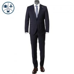 BALDESSARINI Anzug B0 14061+17050.8828/6300 Reise-Anzug, Modern Fit, Schurwolle, Dunkelblau