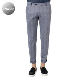 CG Hose Clow 11-234J3/239333/62 Slim Fit, Mikrofaser, Blau kariert, Blau