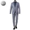 CG Anzug Cirk SV-Clow 11-234J3/225352+239333/62 Slim Fit, Stretch-Mikrofaser, Blau kariert, Blau -Anzüge & Westen Schritte 364536 master