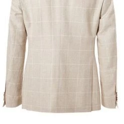 CG Anzug Paul SV+Paco 11-077N3/225222+230053/22 Slim Fit, Leinen-Wolle, Beige kariert, Hellbeige -Anzüge & Westen Schritte 364551 norm3