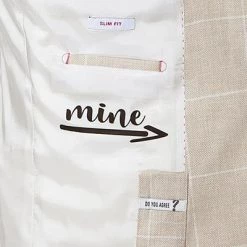 CG Anzug Paul SV+Paco 11-077N3/225222+230053/22 Slim Fit, Leinen-Wolle, Beige kariert, Hellbeige -Anzüge & Westen Schritte 364551 norm6