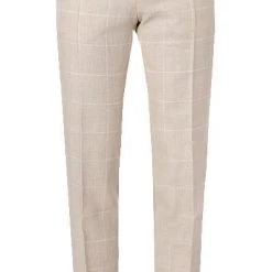 CG Anzug Paul SV+Paco 11-077N3/225222+230053/22 Slim Fit, Leinen-Wolle, Beige kariert, Hellbeige -Anzüge & Westen Schritte 364551 norm7