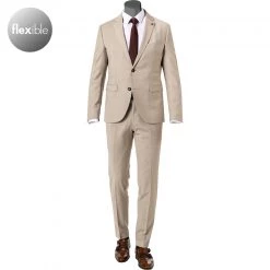 CINQUE Anzug Cimonopoli 2239+2139-1543/25 Super Slim, Schurwoll-Stretch, Beige meliert, Beige
