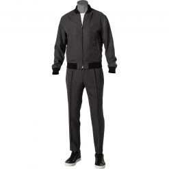 BOSS Anzug Nolwin-Peyson 50450615+631/030 Slim Fit, Schurwolle, Grau meliert, Grau