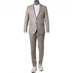 CG Anzug Paul SV/Paco 11-071N0/225222+230053/21 Slim Fit, Leinen-Lyocell, Sand meliert, Sand
