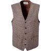 Carl Gross Weste Wilson-G 11-195S6/145180/72 Wolle-Leinen, Braun gemustert, Braun -Anzüge & Westen Schritte 364922 master