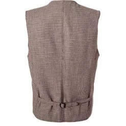 Carl Gross Weste Wilson-G 11-195S6/145180/72 Wolle-Leinen, Braun gemustert, Braun -Anzüge & Westen Schritte 364922 norm2