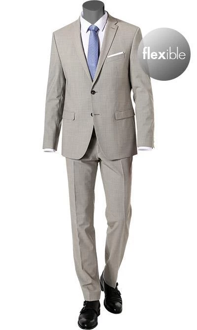 Pierre Cardin Anzug 52261+72240/850/55821/7830 Regular Fit, Schurwoll-Stretch Futureflex, Beige meliert, Beige 4 Pierre Cardin Anzug 52261+72240/850/55821/7830 Regular Fit, Schurwoll-Stretch Futureflex, Beige meliert, Beige – Bild 2