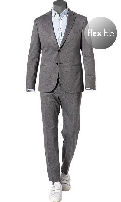 BOSS Anzug Norwin-Banks 50450433+442/041 Slim Fit, Jersey halbgefüttert, Silber meliert, Silber 4 BOSS Anzug Norwin-Banks 50450433+442/041 Slim Fit, Jersey halbgefüttert, Silber meliert, Silber – Bild 2