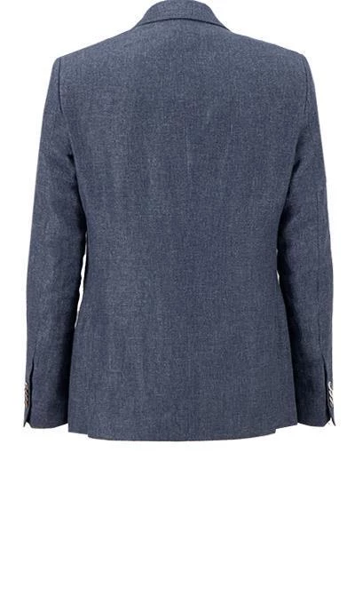 CG Anzug Paul SV/Paco 11-071N0/225222+230053/62 Slim Fit, Leinen, Jeansblau meliert, Blau 6 CG Anzug Paul SV/Paco 11-071N0/225222+230053/62 Slim Fit, Leinen, Jeansblau meliert, Blau – Bild 4