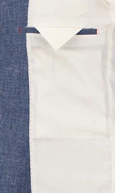 CG Anzug Paul SV/Paco 11-071N0/225222+230053/62 Slim Fit, Leinen, Jeansblau meliert, Blau 8 CG Anzug Paul SV/Paco 11-071N0/225222+230053/62 Slim Fit, Leinen, Jeansblau meliert, Blau – Bild 6