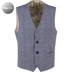 CG Weste Mosley 11-234J3/242890/62 Stretch-Mikrofaser, Blau kariert, Blau